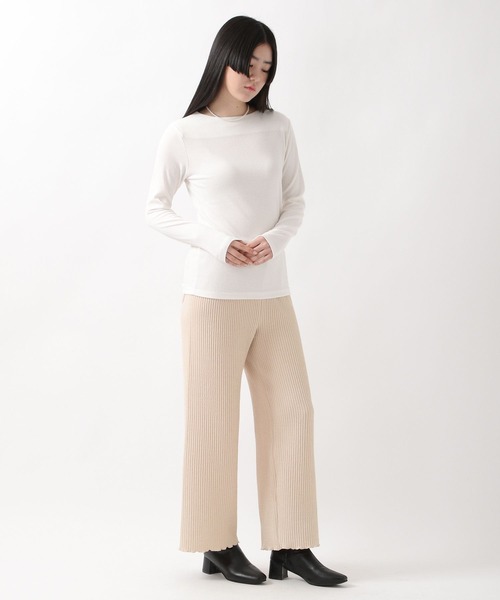 ALAND（エーランド）の「3.3Field Trip／BOATNECK長袖Tシャツ  2275886（Tシャツ/カットソー・レディース・アイボリー/ブラック/ライトグリーン・FREE）」の8枚目の写真