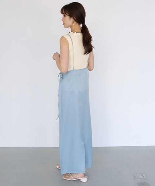 CLEIO（クレイオ）の「【CLEIO】ワイドリブノースリーブニット（ニット/セーター・レディース・グリーン/オフホワイト/ブラウン・FREE）」の13枚目の写真