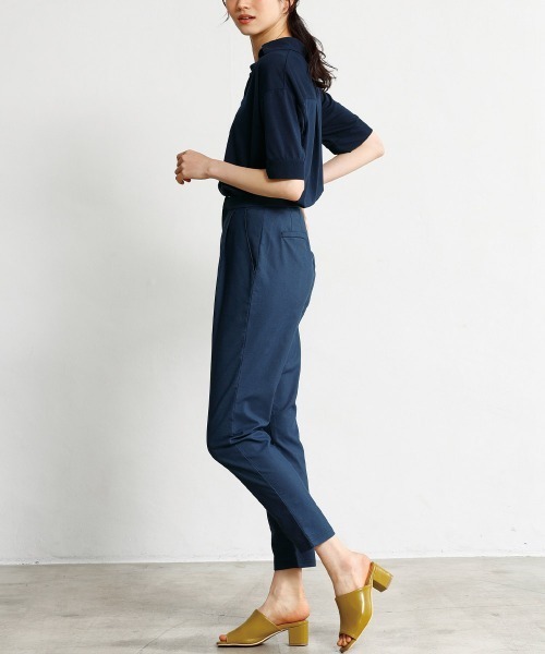 RANAN(ラナン)の「美脚裏メッシュタックテーパードパンツ(スラックス・レディース・ベージュ系1/ブラック系1/ネイビー系2/ネイビー系1/ブラック系2/ホワイト系2/グリーン系1/グリーン系2/ホワイト系1/ベージュ系2・L/LL/M)」の19枚目の写真