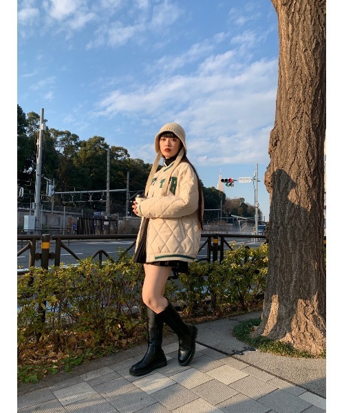 WC（ダブル シー）の「ロゴ中綿スタジャン（スタジャン・レディース・ブラック/ベージュ・FREE）」の18枚目の写真