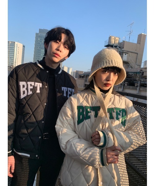 WC（ダブル シー）の「ロゴ中綿スタジャン（スタジャン・レディース・ブラック/ベージュ・FREE）」の11枚目の写真