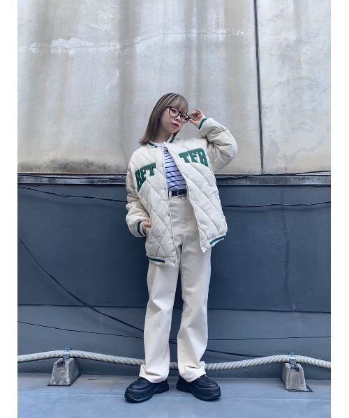 WC（ダブル シー）の「ロゴ中綿スタジャン（スタジャン・レディース・ブラック/ベージュ・FREE）」の17枚目の写真