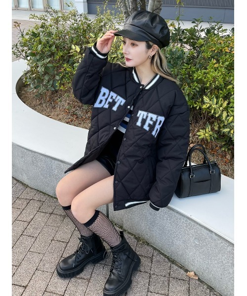 WC（ダブル シー）の「ロゴ中綿スタジャン（スタジャン・レディース・ブラック/ベージュ・FREE）」の13枚目の写真