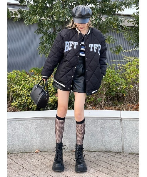 WC（ダブル シー）の「ロゴ中綿スタジャン（スタジャン・レディース・ブラック/ベージュ・FREE）」の15枚目の写真