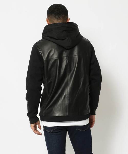 1PIU1UGUALE3  RELAX （ウノピゥウノウグァーレトレ リラックス）の「1PIU1UGUALE3 RELAX/ウノピゥ ウノ ウグァーレ トレ リラックス/WASHABLEﾚｻﾞｰZIP HOODIE（ブルゾン・メンズ・ブラック・LARGE/MEDIUM/X-LARGE）」の4枚目の写真