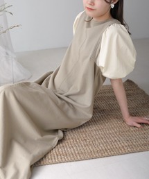 Bab | 【選べる２サイズ】袖異素材スウェットワンピース(ワンピース)