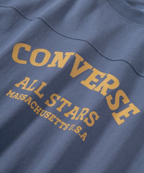 CONVERSE(コンバース)の「【CONVERSE/コンバース】 ビッグシルエット チュニック丈 ラウンドヘム フットボールT/ 半袖Tシャツ(Tシャツ/カットソー・レディース・アッシュグレー/ブラック/ネイビー/オフホワイト・M/L)」の7枚目の写真