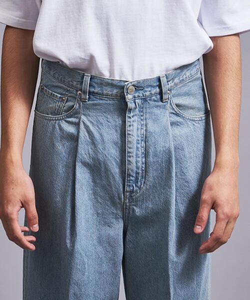 monkey time デニムタックワイドパンツ ジーンズ サイズS新品 MONKEY TIME（モンキータイム）の「＜monkey time＞ COTTON LINEN