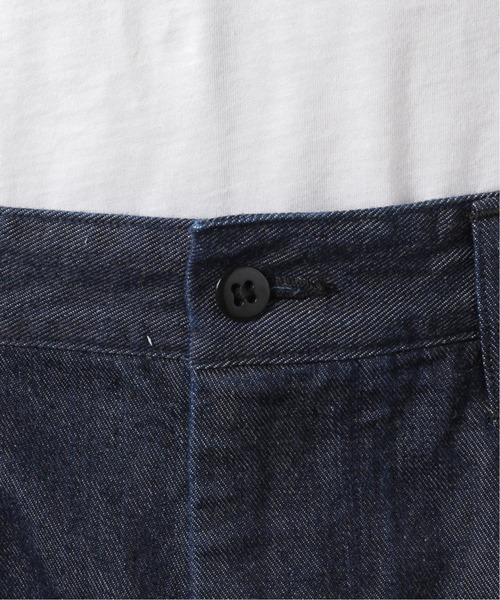 JOURNAL STANDARD J.S HOMESTEAD（ジャーナルスタンダードホームステッド）の「【j.s.homestead】VAJIRA DENIM 2-TUCK OFFICER CROPPED（デニムパンツ・メンズ・ブラック/ネイビー・SMALL/MEDIUM/LARGE）」の8枚目の写真