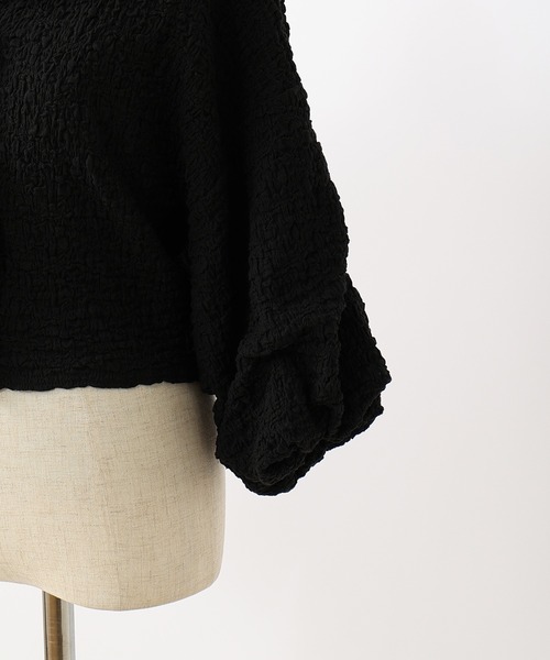 one after another NICE CLAUP（ワンアフターアナザーナイスクラップ）の「ぽこぽこ羽織り（カーディガン/ボレロ・レディース・ブラック/ピンク/アイボリー・FREE）」の5枚目の写真