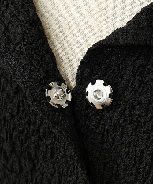 one after another NICE CLAUP（ワンアフターアナザーナイスクラップ）の「ぽこぽこ羽織り（カーディガン/ボレロ・レディース・ブラック/ピンク/アイボリー・FREE）」の19枚目の写真