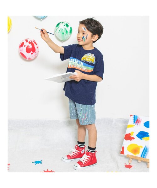 BREEZE（ブリーズ）の「ペンキソックス（ソックス/靴下・キッズ・ブルー/ブラック/オレンジ・15 /18/21）」の4枚目の写真