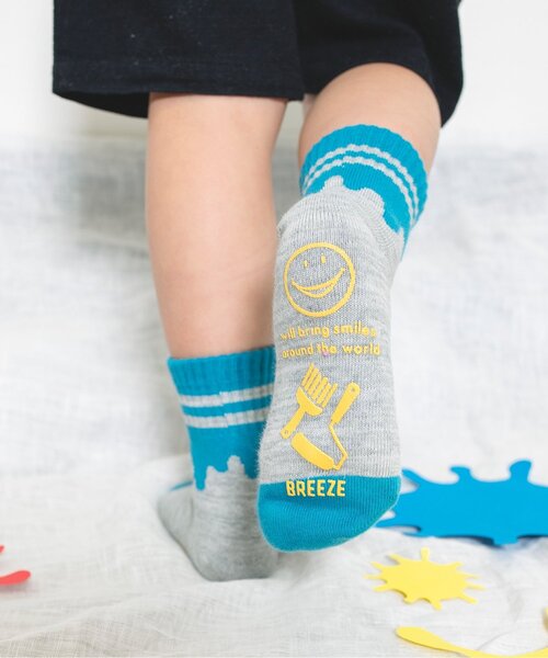 BREEZE（ブリーズ）の「ペンキソックス（ソックス/靴下・キッズ・ブルー/ブラック/オレンジ・15 /18/21）」の8枚目の写真