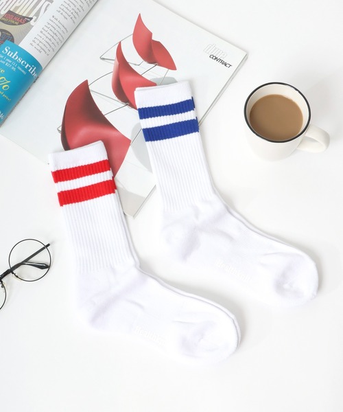 Healthknit(ヘルスニット)の「Healthknit(ヘルスニット)無地・ラインソックス/スポーツソックス/ロング靴下/2足セット(ソックス/靴下・メンズ・ホワイト系その他/イエロー系その他/ホワイト系その他2/ホワイト系その他3/ホワイト系その他4/ホワイト系その他5/グレー系その他・M/S)」の3枚目の写真