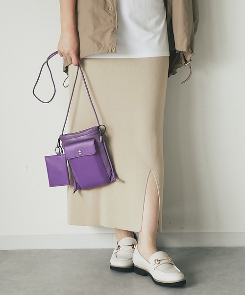 un dix cors(アンディコール)の「スッキリ見えする リブスリットスカート(スカート・レディース・ブラック/ベージュ・FREE)」の1枚目の写真