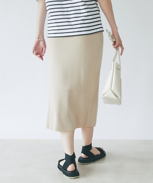 un dix cors(アンディコール)の「スッキリ見えする リブスリットスカート(スカート・レディース・ブラック/ベージュ・FREE)」の20枚目の写真