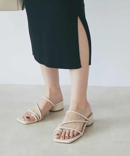 un dix cors(アンディコール)の「スッキリ見えする リブスリットスカート(スカート・レディース・ブラック/ベージュ・FREE)」の12枚目の写真