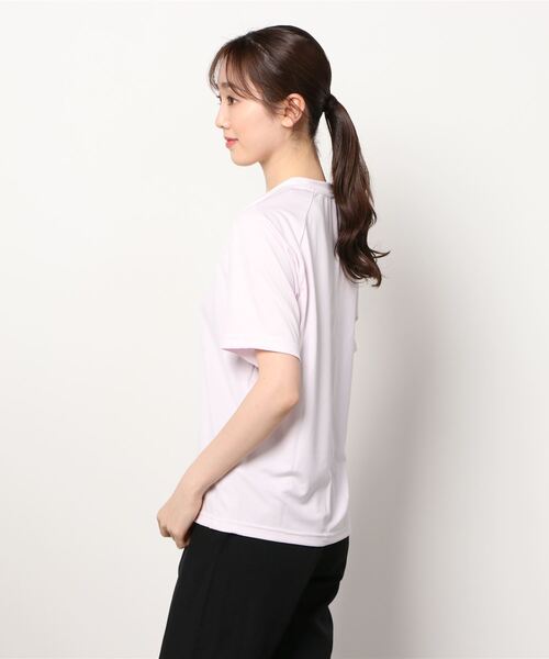 adidas（アディダス）の「アディダス adidas デザインド トゥ ムーブ ヨガ BF 半袖Tシャツ（Tシャツ/カットソー・レディース・スモークピンク/ブラック・S/L/M/XL）」の3枚目の写真