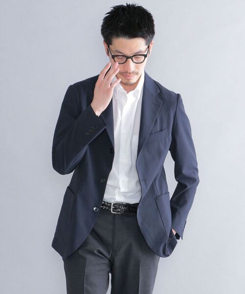 SHIPS（シップス）の「SHIPS:＜セットアップ対応＞ リネンライク ジャケット（テーラードジャケット・メンズ・ネイビー・LARGE/X-LARGE/MEDIUM/SMALL）」の18枚目の写真