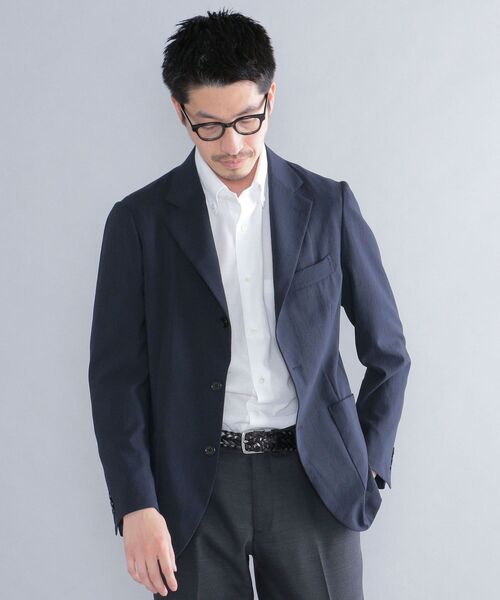 SHIPS（シップス）の「SHIPS:＜セットアップ対応＞ リネンライク ジャケット（テーラードジャケット・メンズ・ネイビー・LARGE/X-LARGE/MEDIUM/SMALL）」の17枚目の写真