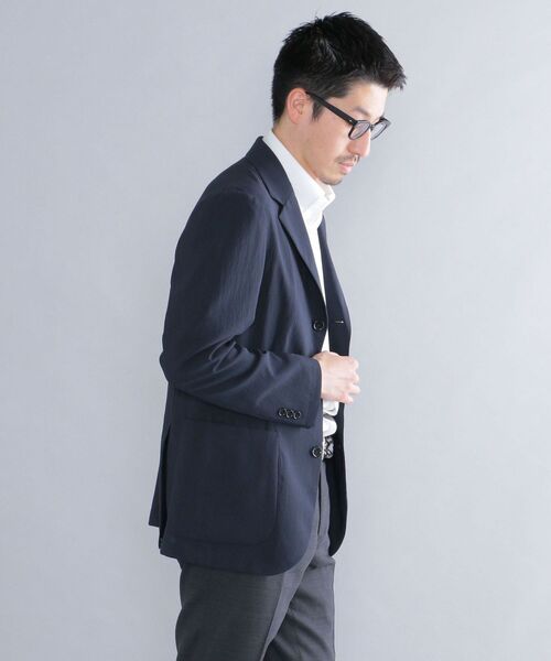 SHIPS（シップス）の「SHIPS:＜セットアップ対応＞ リネンライク ジャケット（テーラードジャケット・メンズ・ネイビー・LARGE/X-LARGE/MEDIUM/SMALL）」の14枚目の写真