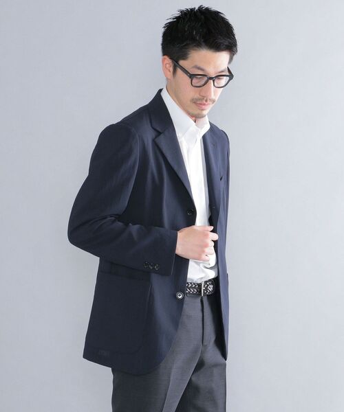 SHIPS（シップス）の「SHIPS:＜セットアップ対応＞ リネンライク ジャケット（テーラードジャケット・メンズ・ネイビー・LARGE/X-LARGE/MEDIUM/SMALL）」の13枚目の写真