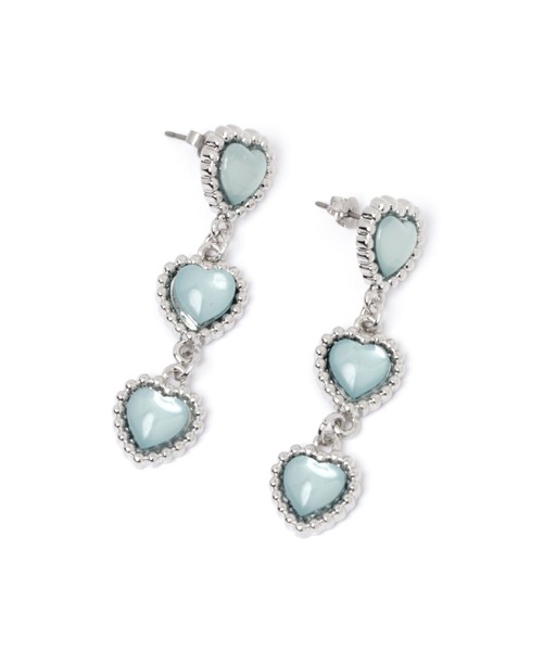 Me%（ミィパーセント）の「トリプルハートピアス（ピアス（両耳用）・レディース・イエロー/グレー/ブラック・FREE）」の8枚目の写真