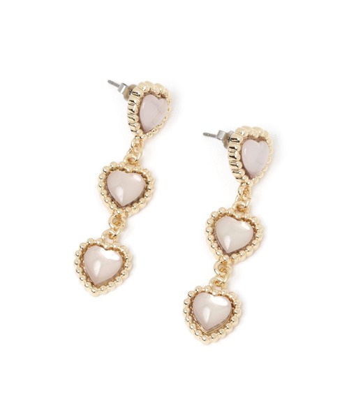 Me%（ミィパーセント）の「トリプルハートピアス（ピアス（両耳用）・レディース・イエロー/グレー/ブラック・FREE）」の9枚目の写真