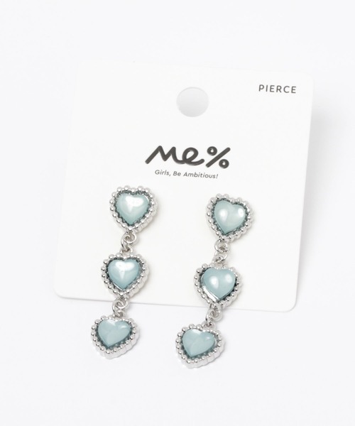 Me%（ミィパーセント）の「トリプルハートピアス（ピアス（両耳用）・レディース・イエロー/グレー/ブラック・FREE）」の12枚目の写真