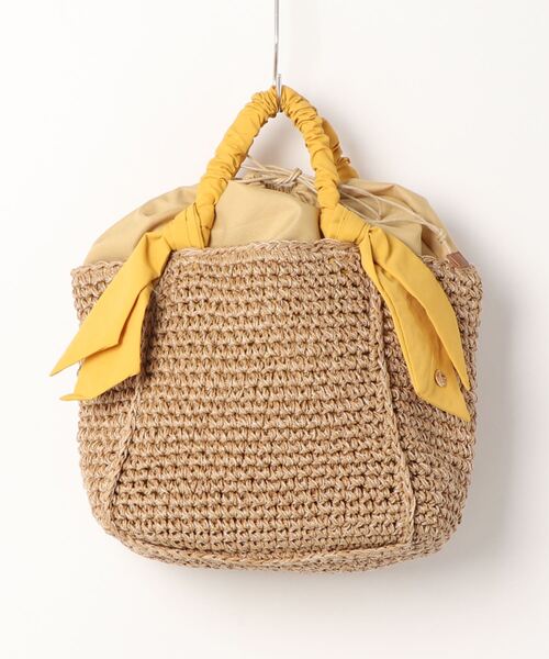 Cache Cache カシュカシュ 下がりリボンペーパー手編みトート トートバッグ Three Four Time スリーフォータイム のファッション通販 Zozotown