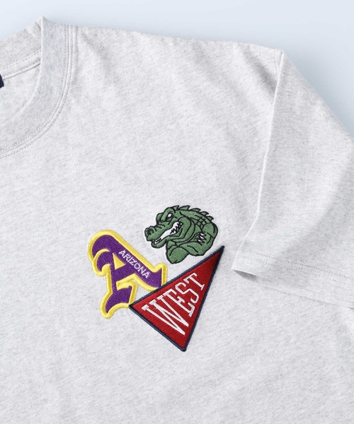 BACK NUMBER（バックナンバー）の「【BACK NUMBER】ワッペンロゴＴシャツ（Tシャツ/カットソー・メンズ・ホワイト/グレー/オレンジ・L/XL/M）」の9枚目の写真