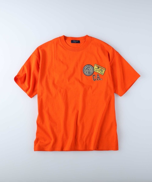 BACK NUMBER（バックナンバー）の「【BACK NUMBER】ワッペンロゴＴシャツ（Tシャツ/カットソー・メンズ・ホワイト/グレー/オレンジ・L/XL/M）」の13枚目の写真