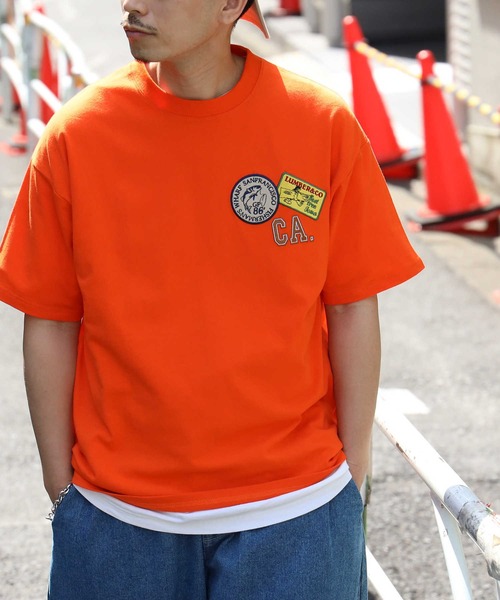 BACK NUMBER（バックナンバー）の「【BACK NUMBER】ワッペンロゴＴシャツ（Tシャツ/カットソー・メンズ・ホワイト/グレー/オレンジ・L/XL/M）」の16枚目の写真