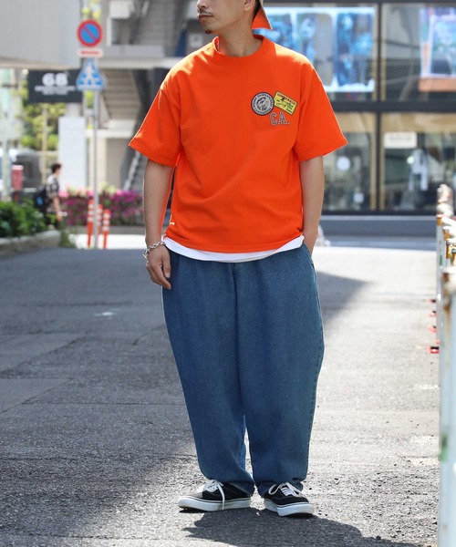 BACK NUMBER（バックナンバー）の「【BACK NUMBER】ワッペンロゴＴシャツ（Tシャツ/カットソー・メンズ・ホワイト/グレー/オレンジ・L/XL/M）」の15枚目の写真