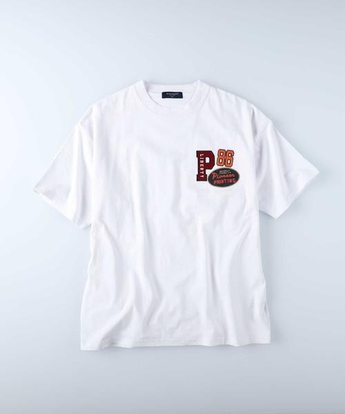 BACK NUMBER（バックナンバー）の「【BACK NUMBER】ワッペンロゴＴシャツ（Tシャツ/カットソー・メンズ・ホワイト/グレー/オレンジ・L/XL/M）」の17枚目の写真