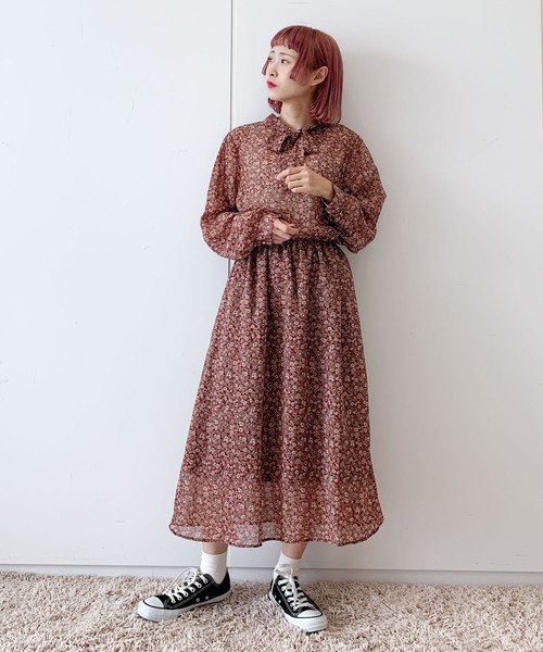 セール ブランド古着 長袖ワンピース ワンピース E Hyphen World Gallery イーハイフンワールドギャラリー のファッション通販 Zozoused