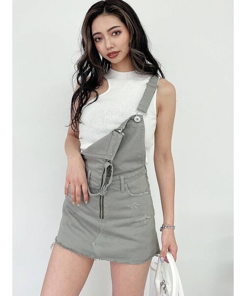 GYDA(ジェイダ)の「アシメデザイン ノースリニットトップス(ニット/セーター・レディース・ブラック/オフホワイト/グリーン・FREE)」の14枚目の写真