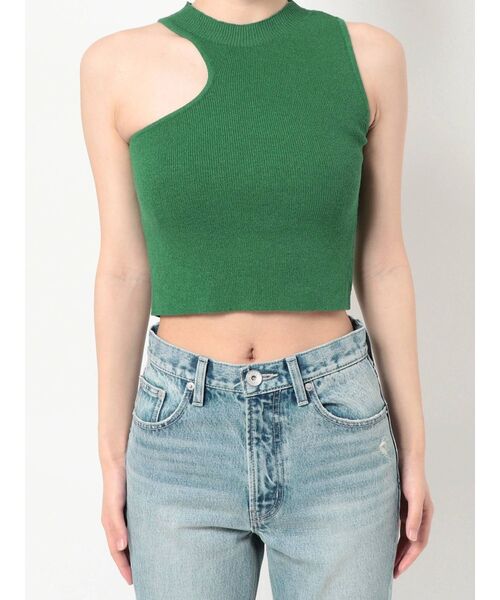 GYDA(ジェイダ)の「アシメデザイン ノースリニットトップス(ニット/セーター・レディース・ブラック/オフホワイト/グリーン・FREE)」の8枚目の写真