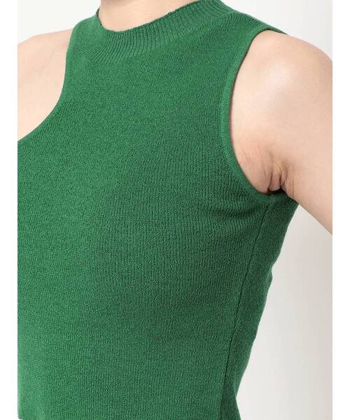 GYDA(ジェイダ)の「アシメデザイン ノースリニットトップス(ニット/セーター・レディース・ブラック/オフホワイト/グリーン・FREE)」の12枚目の写真