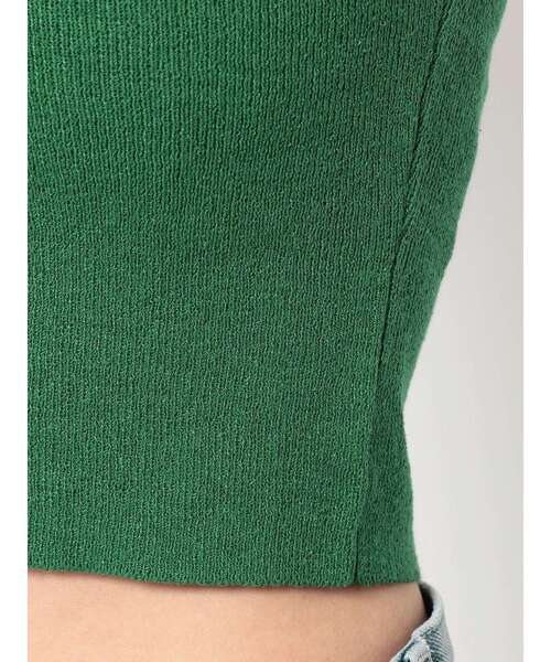 GYDA(ジェイダ)の「アシメデザイン ノースリニットトップス(ニット/セーター・レディース・ブラック/オフホワイト/グリーン・FREE)」の13枚目の写真