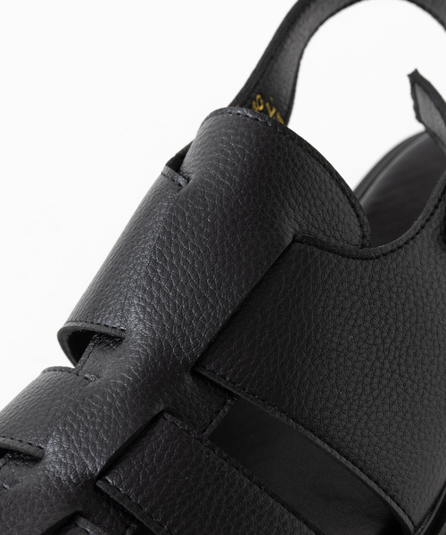 ABAHOUSE（アバハウス）の「シャークソールサンダル /ワンストラップ/バックルベルトボリュームソール/レザーグルカサンダル（サンダル・メンズ・ブラック・M/L/LL）」の9枚目の写真