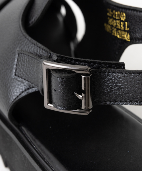 ABAHOUSE（アバハウス）の「シャークソールサンダル /ワンストラップ/バックルベルトボリュームソール/レザーグルカサンダル（サンダル・メンズ・ブラック・M/L/LL）」の10枚目の写真