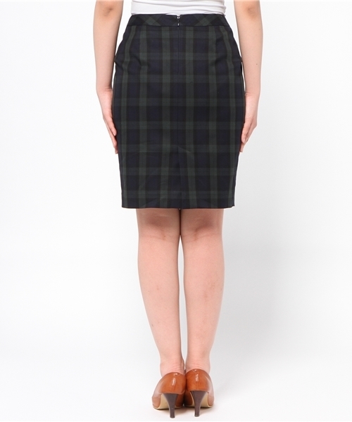 allureville（アルアバイル）の「コットンストレッチ　タイトスカート（スカート・レディース・グリーン/ブルー・1/2）」の5枚目の写真