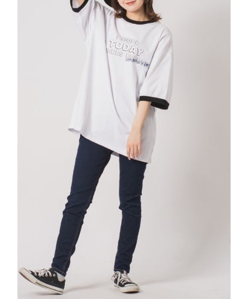 RE730(アールイーセブンサーティー)の「RE730 リンガーデザイン半袖Tシャツ(Tシャツ/カットソー・メンズ・ブラック/ベージュ/オフホワイト・MEDIUM/LARGE/X-LARGE)」の7枚目の写真