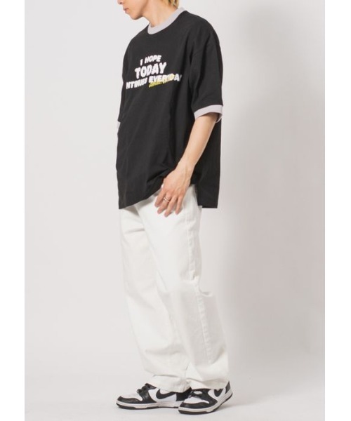 RE730(アールイーセブンサーティー)の「RE730 リンガーデザイン半袖Tシャツ(Tシャツ/カットソー・メンズ・ブラック/ベージュ/オフホワイト・MEDIUM/LARGE/X-LARGE)」の18枚目の写真