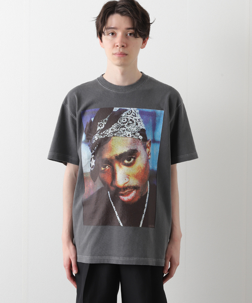 Insonnia PROJECTS(インソニアプロジェクト)の「【Insonnia Project / インソニア プロジェクト】TUPAC TEE 204(Tシャツ/カットソー・メンズ・ホワイト/ブラック・2/3)」の4枚目の写真