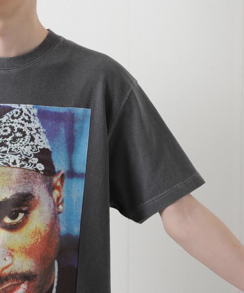 Insonnia PROJECTS(インソニアプロジェクト)の「【Insonnia Project / インソニア プロジェクト】TUPAC TEE 204(Tシャツ/カットソー・メンズ・ホワイト/ブラック・2/3)」の9枚目の写真