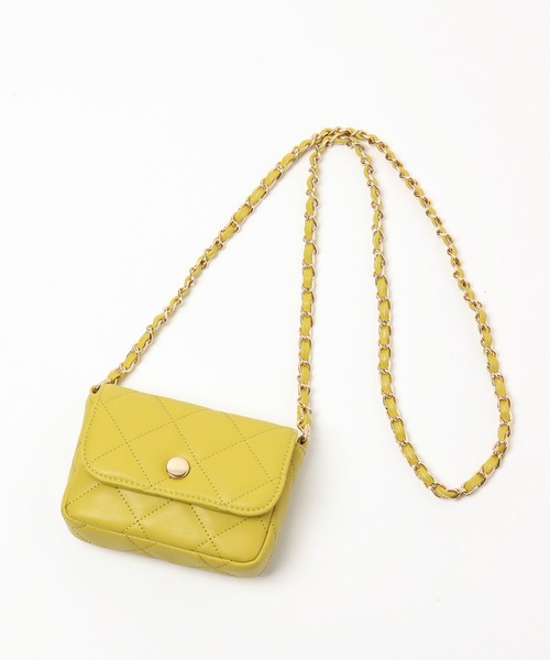 LEPSIM（レプシィム）の「マイクロチェーンミニショルダー　295272（ショルダーバッグ・レディース・ブルー/ブラック/イエロー・ONE SIZE）」の8枚目の写真