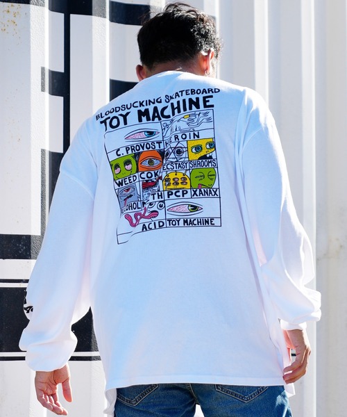 TOY MACHINE(トイ マシーン)の「【ムラサキスポーツ限定】TOY MACHINE/トイマシーン ビッグシルエット バックプリントロンT MTMFCLT1(Tシャツ/カットソー・メンズ・ホワイト/ブラック/イエロー・M/L/XL)」の2枚目の写真