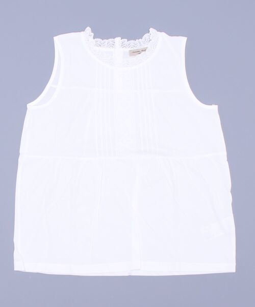 Samansa Mos2(サマンサ モスモス)の「スタンドネックノースリレースカットソー(Tシャツ/カットソー・レディース・オフホワイト/ブラック/ベージュ・フリ-)」の2枚目の写真